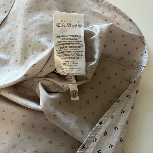 Peter Werth London Short Sleeve Button Down Collared Shirt Gray Size Medium - Picture 10 of 10